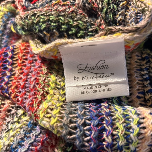 Fashion by Mirabean  Multi-Color Infinity Scarf Size 13” x 28”. NEW With Tags!! - Picture 3 of 5